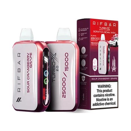 RIFBAR Turbo X 25K Rechargeable Disposable Device – 25000 Puffs