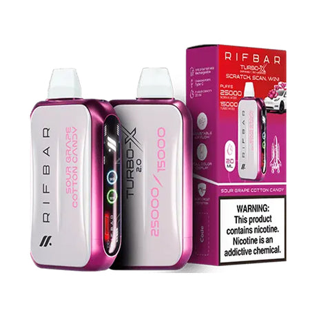 RIFBAR Turbo X 25K Rechargeable Disposable Device – 25000 Puffs