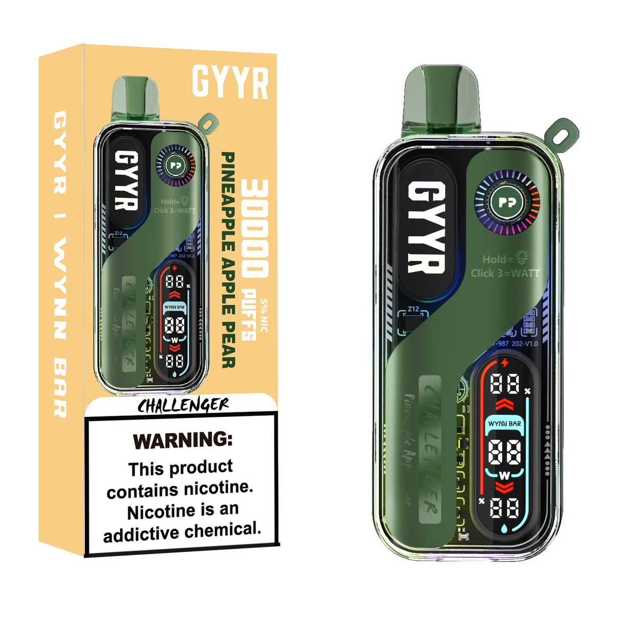 GYYR x Wynn Bar Challenger 30K Puff powered by PYNE POD Disposable Device - 30000 Puffs