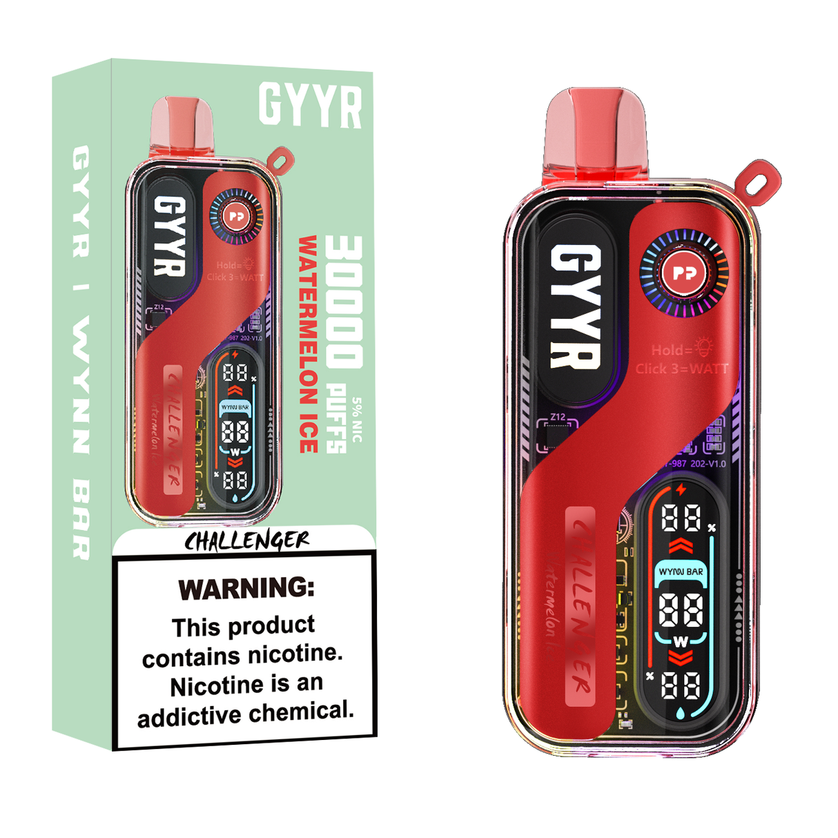 GYYR Wynn Bar Challenger 30000 Puff powered by PYNE POD Rechargeable Disposable Device - 30000 Puffs