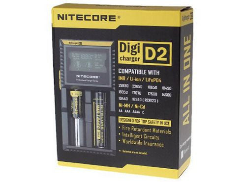 NITECORE D2 LCD Display Screen 2-Slot Battery Charger - VapoRider