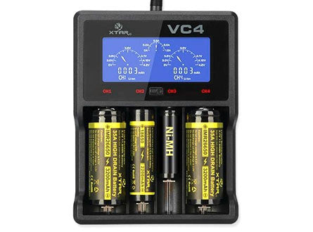 XTAR VC4 LCD Screen USB Li-ion/Ni-MH Battery Charger - Vaporider