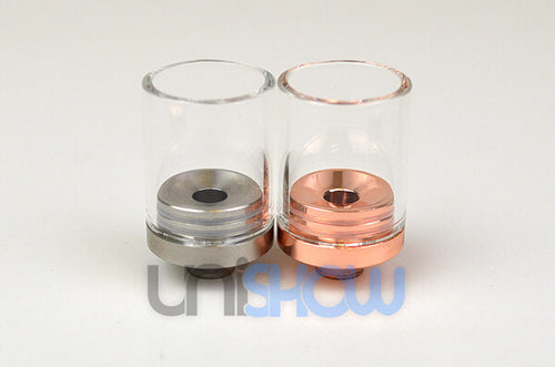 Clear Pyrex 22 mm Large Bore Hurricane Drip Tips - VapoRider