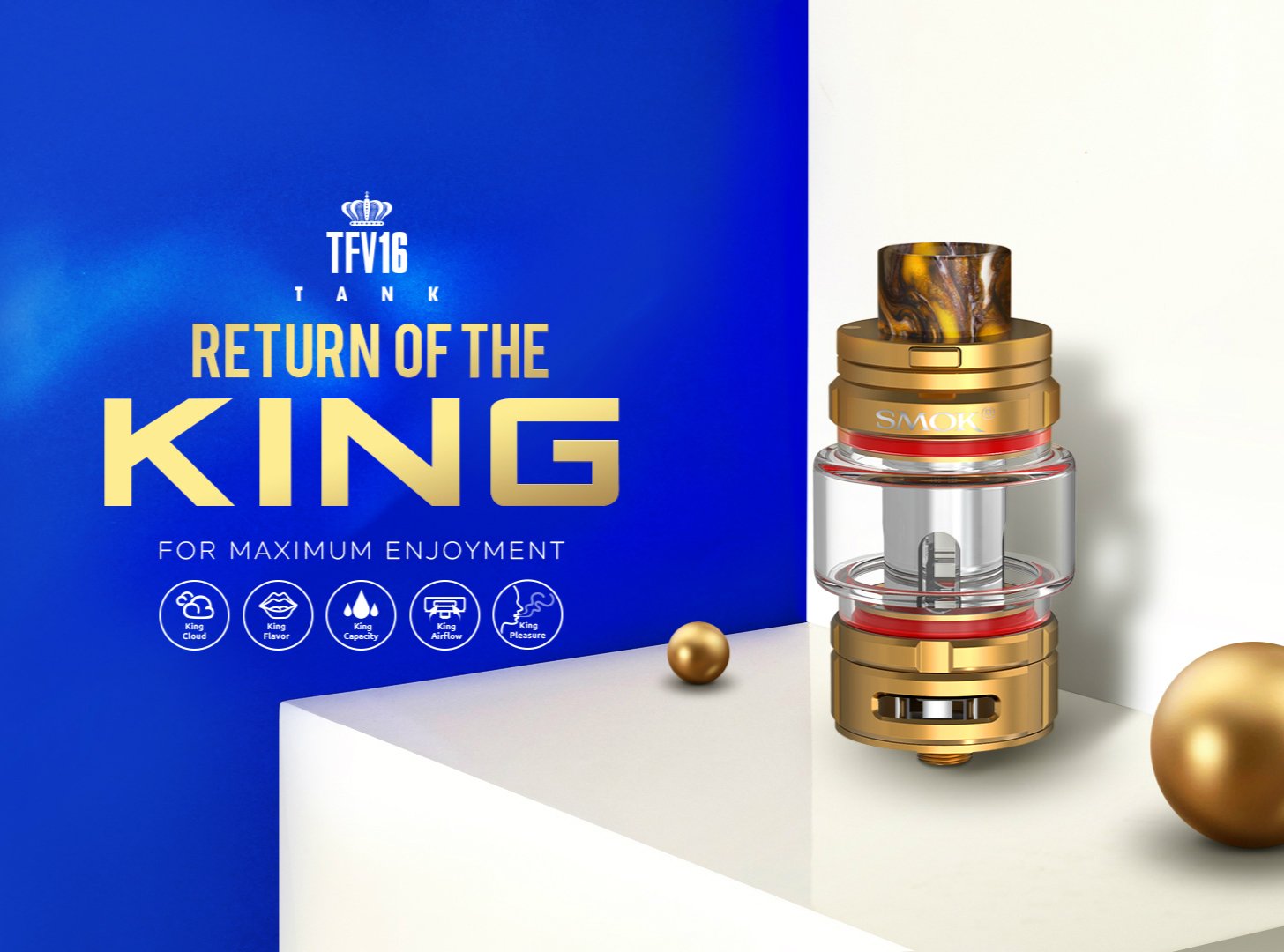 how much is elf bar vape SMOK TFV16 Return of the King Tank – VapoRider